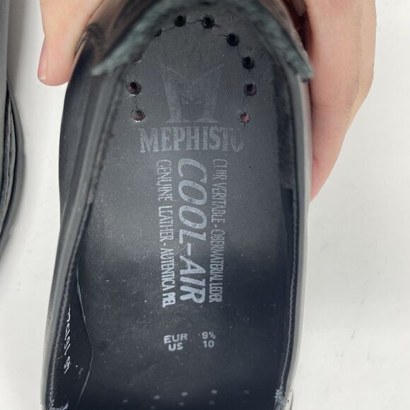 Mephisto Edlef Mens Black Leather Casual Slip On Loafers Shoes Size 10 /EUR 9.5 - Picture 9 of 9